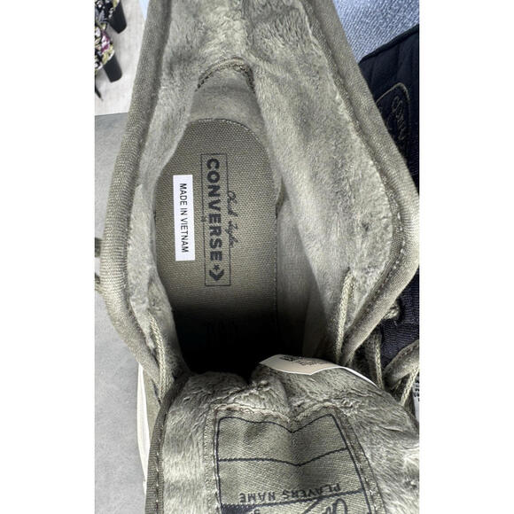 Converse Chuck Taylor Fleece Quilted‎ High Top Sneakers Sz 6.5W 8.5M - Picture 9 of 14